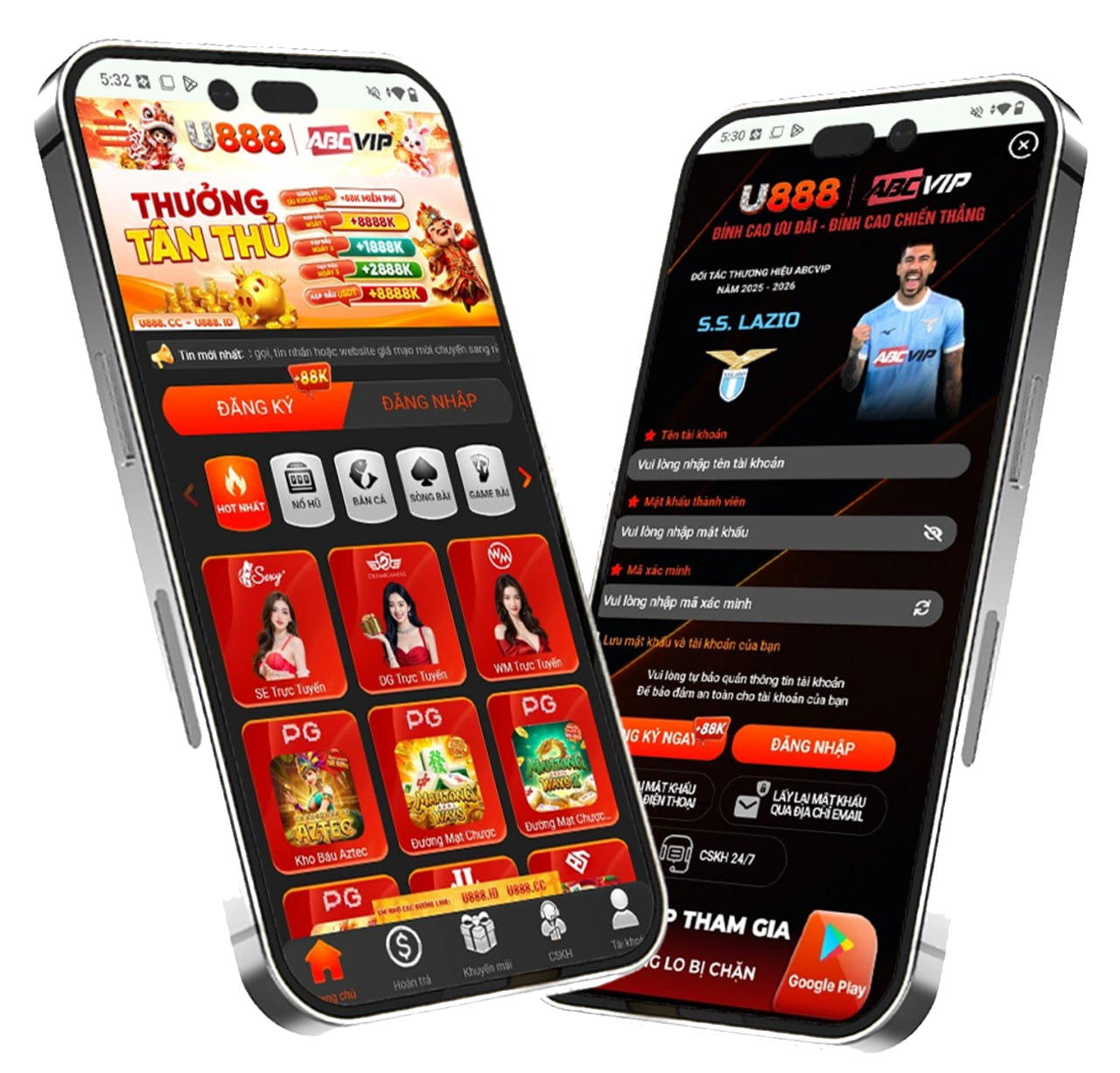 U888 Mobile App Interface Mockup